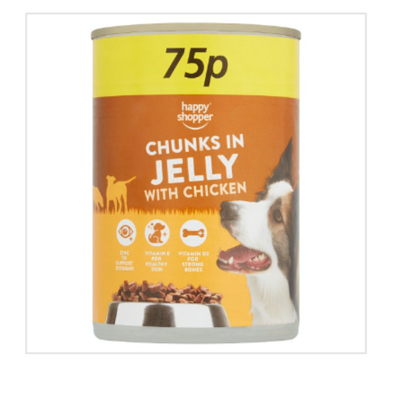 Happy Shopper Chunks in Jelly with Chicken 415g x Case of 12 - London Grocery