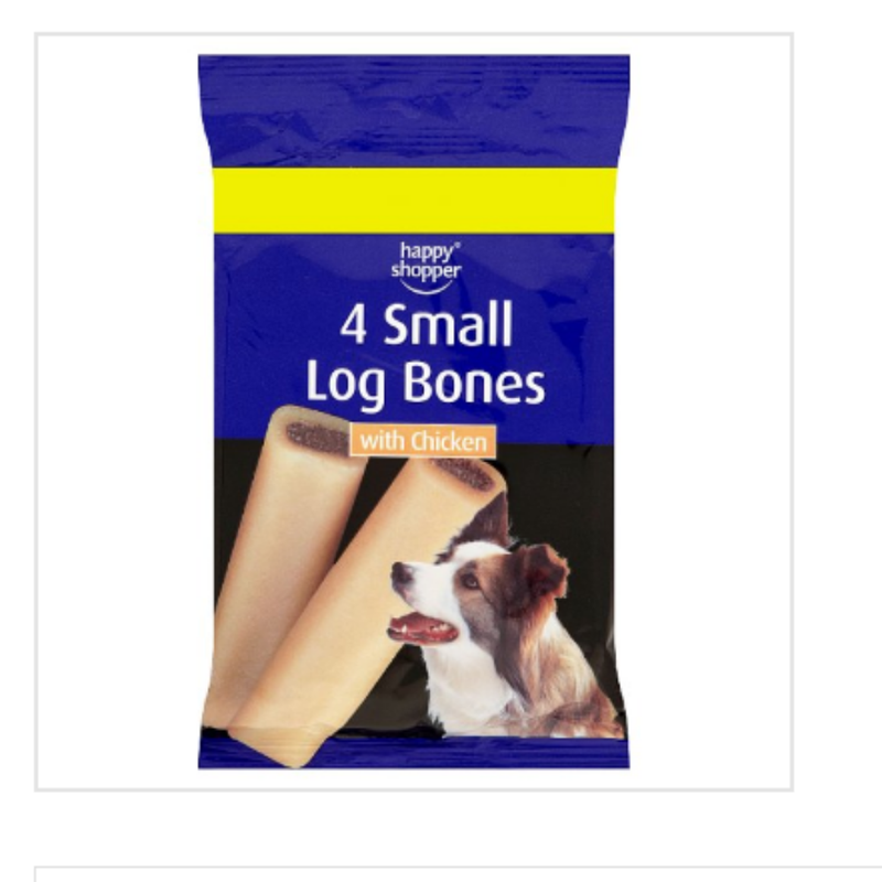 Happy Shopper 4 Small Log Bones with Chicken 180g x Case of 14 - London Grocery