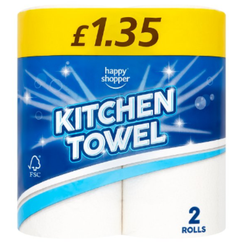 Happy Shopper Kitchen Towel 2 Rolls x Case of 6 - London Grocery
