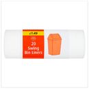 Happy Shopper 20 Swing Bin Liners  | Case of 12 - London Grocery