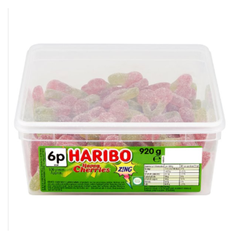 HARIBO Happy Cherries Z!NG 920g x Case of 1 - London Grocery