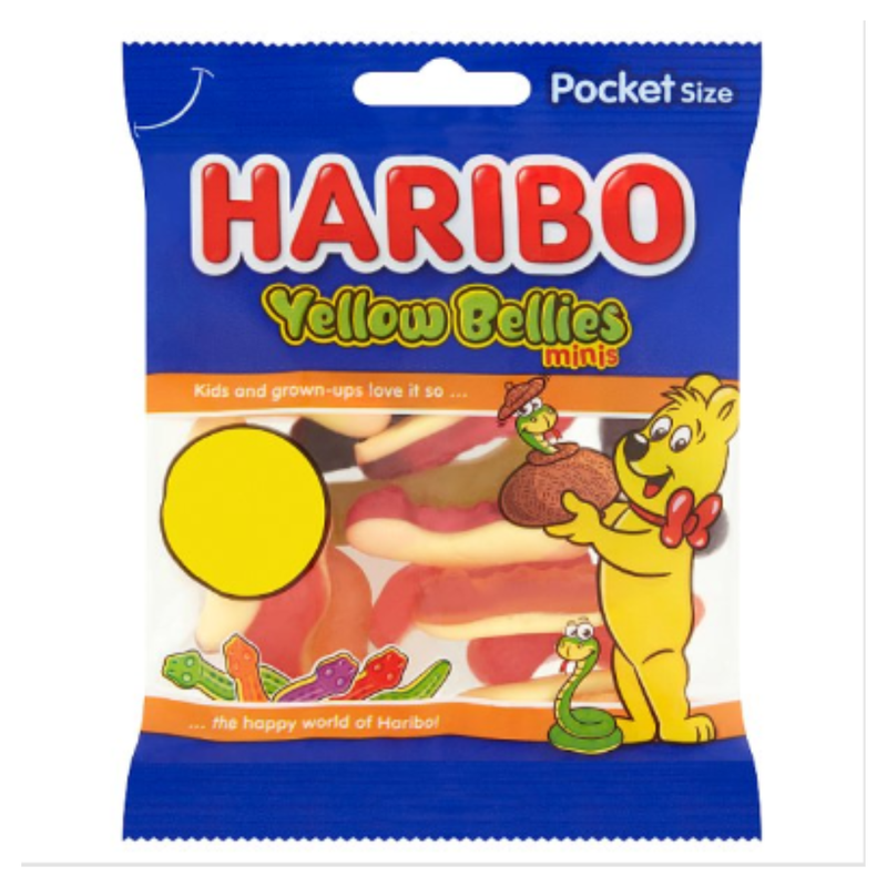 HARIBO Yellow Bellies Minis 60g x Case of 20 - London Grocery