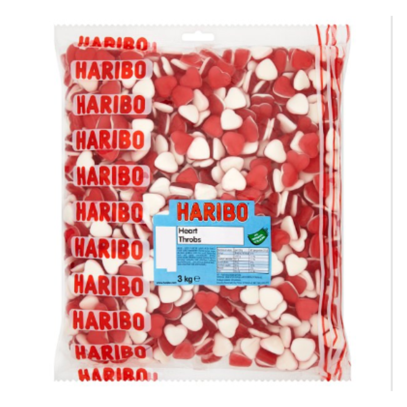 HARIBO Heart Throbs 3kg x Case of 1 - London Grocery