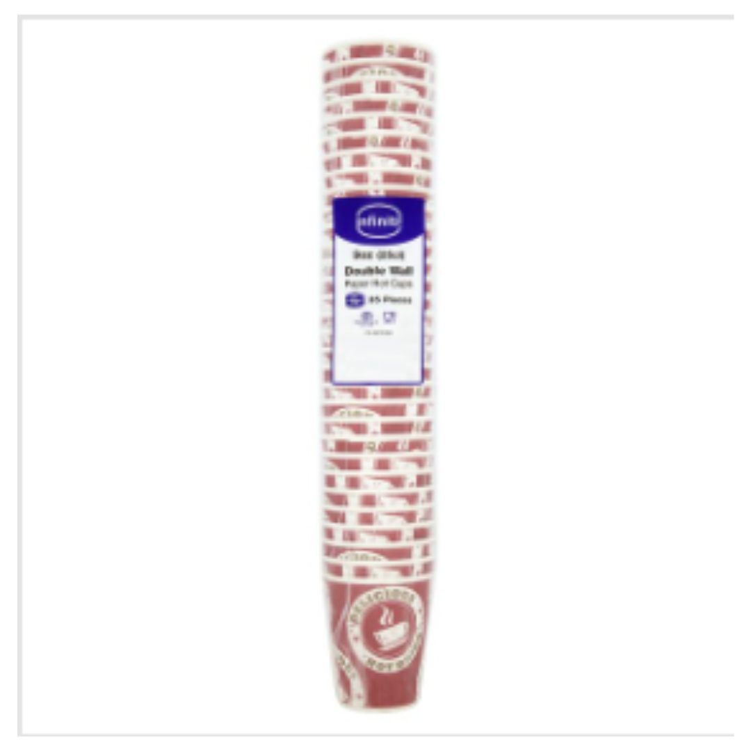 Buy Infiniti 9oz (25cl) Double Wall Paper Hot Cups 35 Pieces [Use 80mm ...