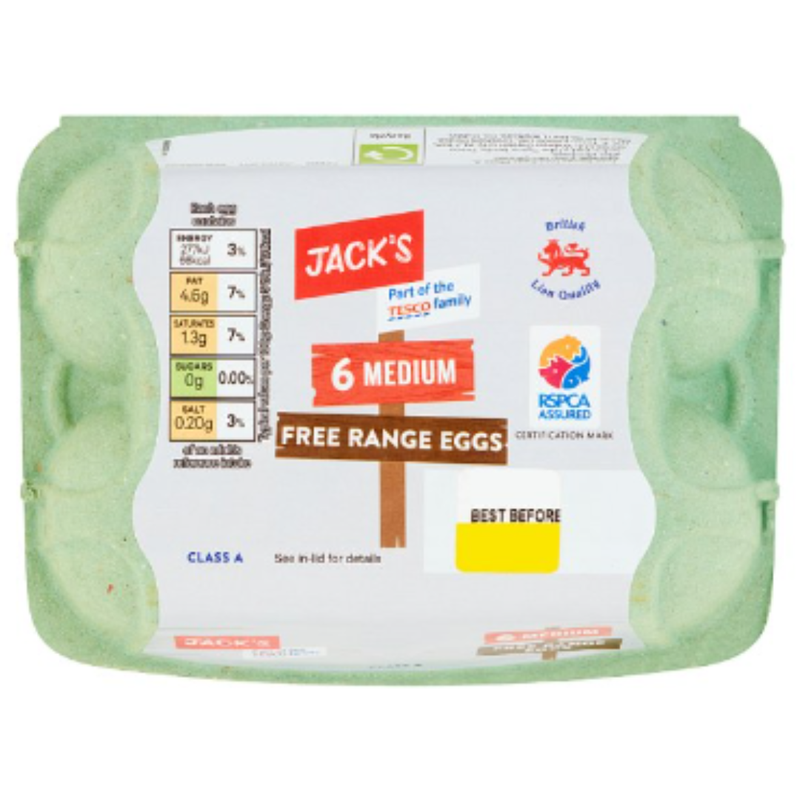 Jack's 6 Medium Free Range Eggs x 8 - London Grocery