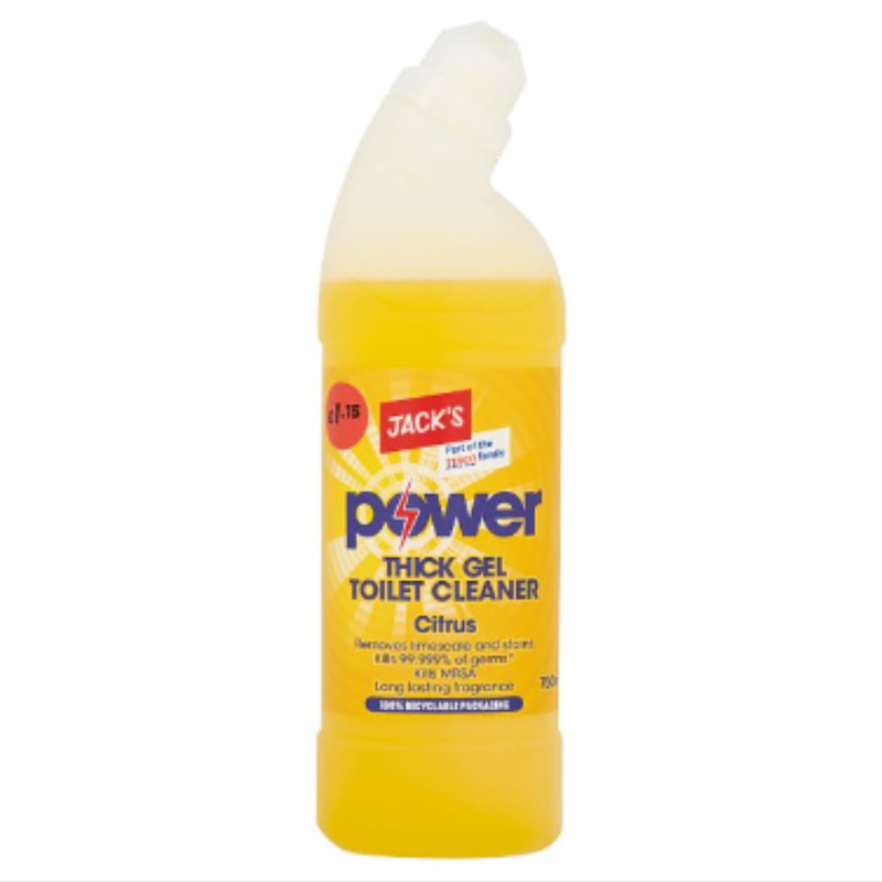 Jack's Power Thick Gel Toilet Cleaner Citrus 750ml x Case of 9 - London Grocery