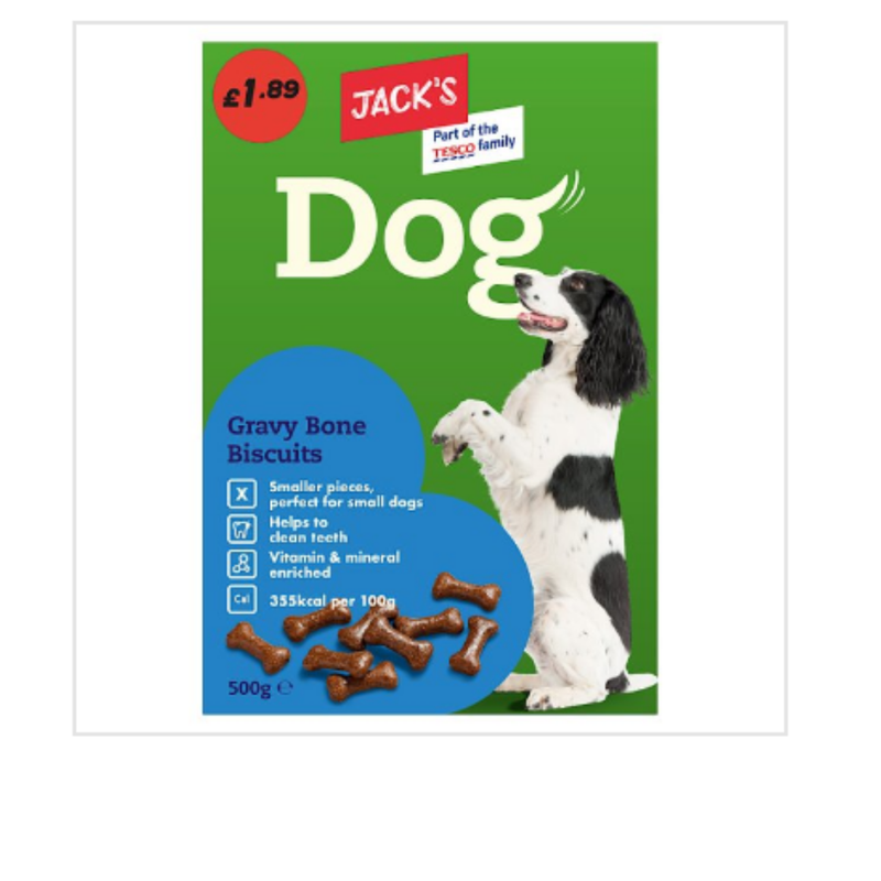 Jack's Dog Gravy Bone Biscuits 500g x Case of 5 - London Grocery