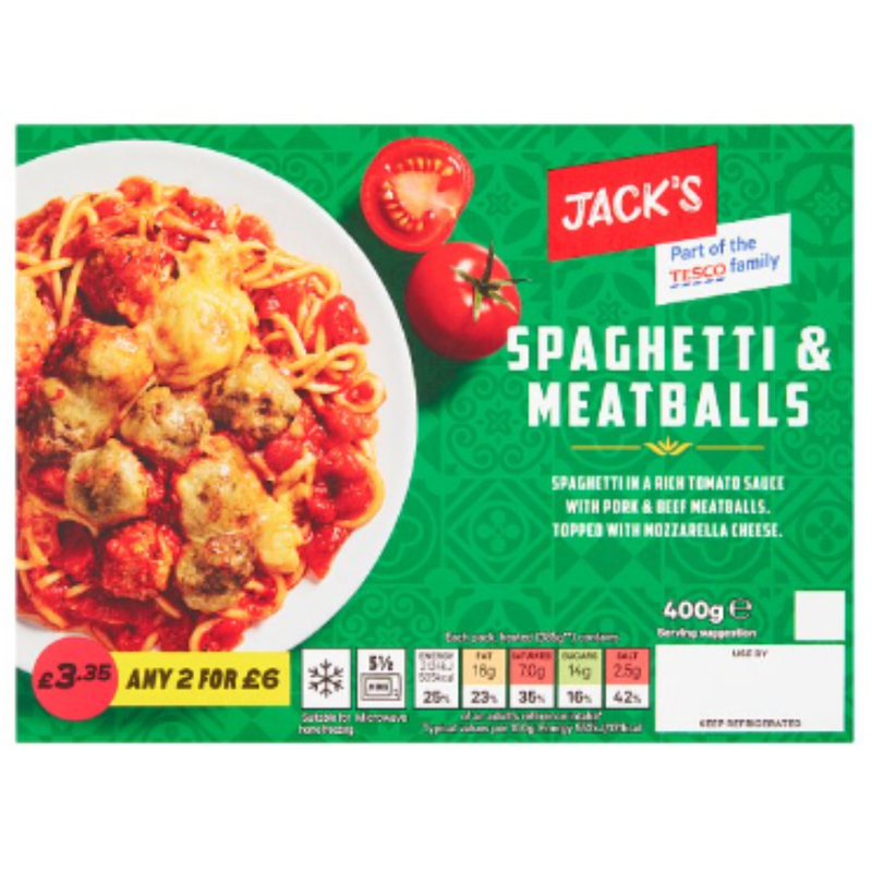 Jack's Spaghetti & Meatballs 400g x 6 - London Grocery