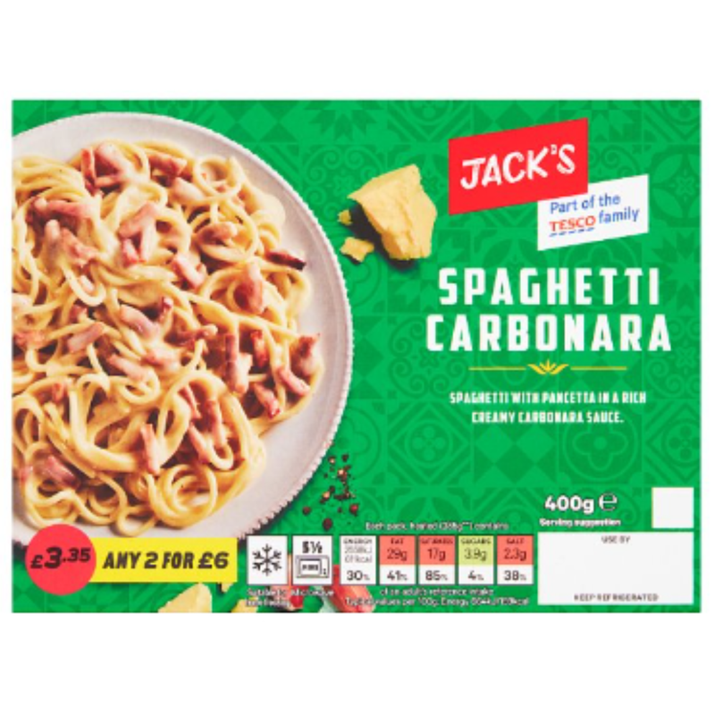 Jack's Spaghetti Carbonara 400g x 6 - London Grocery