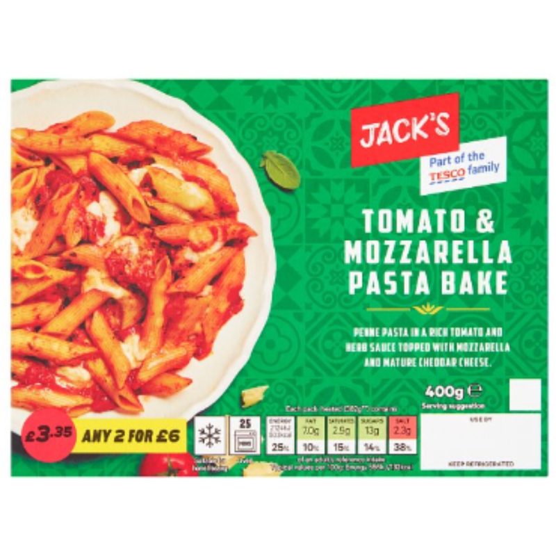 Jack's Tomato & Mozzarella Pasta Bake 400g x 6 - London Grocery