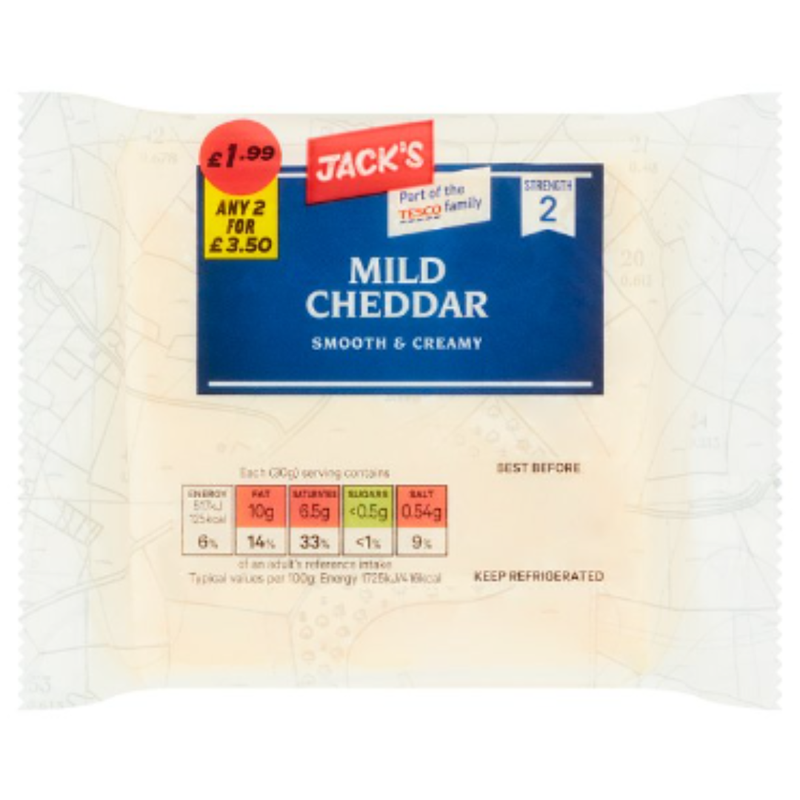 Jack's Mild Cheddar 200g x 10 - London Grocery