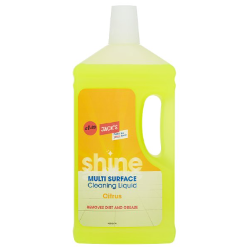 Jack's Shine Multi Surface Cleaning Liquid Citrus 1 Litre x Case of 8 - London Grocery
