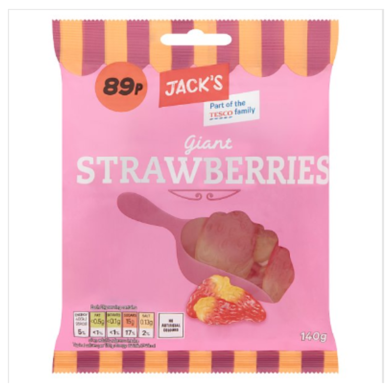 Jack's Giant Strawberries 140g x Case of 10 - London Grocery
