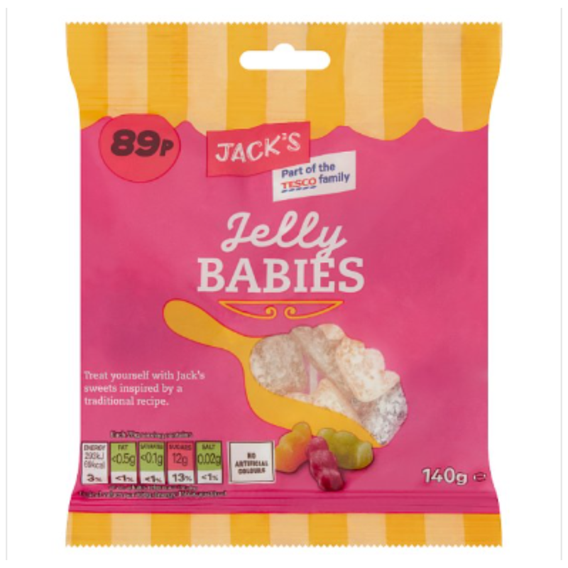 Jack's Jelly Babies 140g x Case of 12 - London Grocery