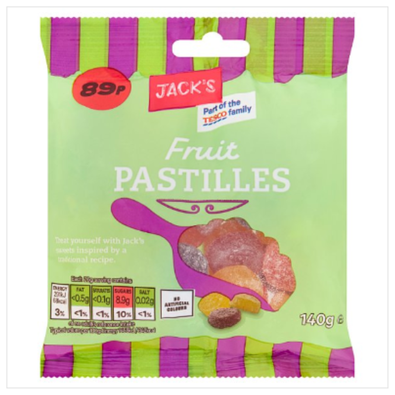Jack's Fruit Pastilles 140g x Case of 12 - London Grocery