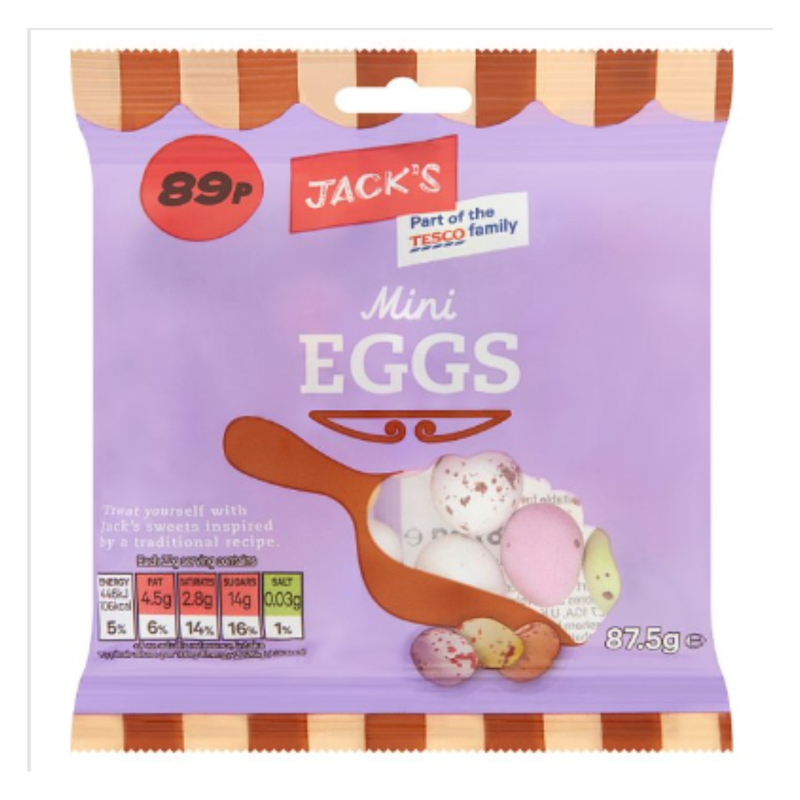 Jack's Mini Eggs 87.5g x Case of 12 - London Grocery