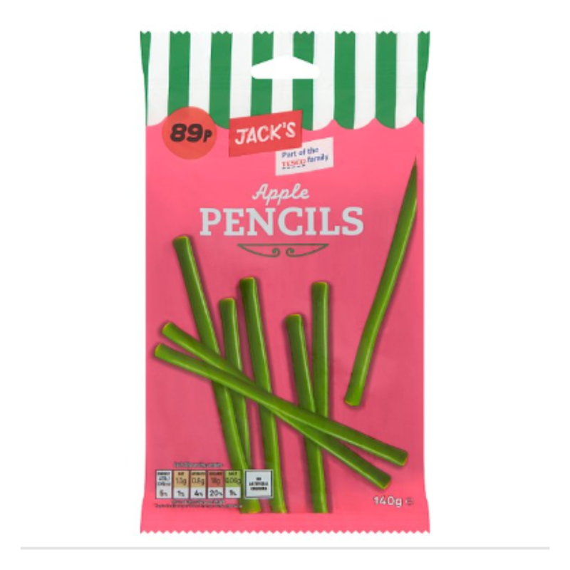 Jack's Apple Pencils 140g x Case of 10 - London Grocery
