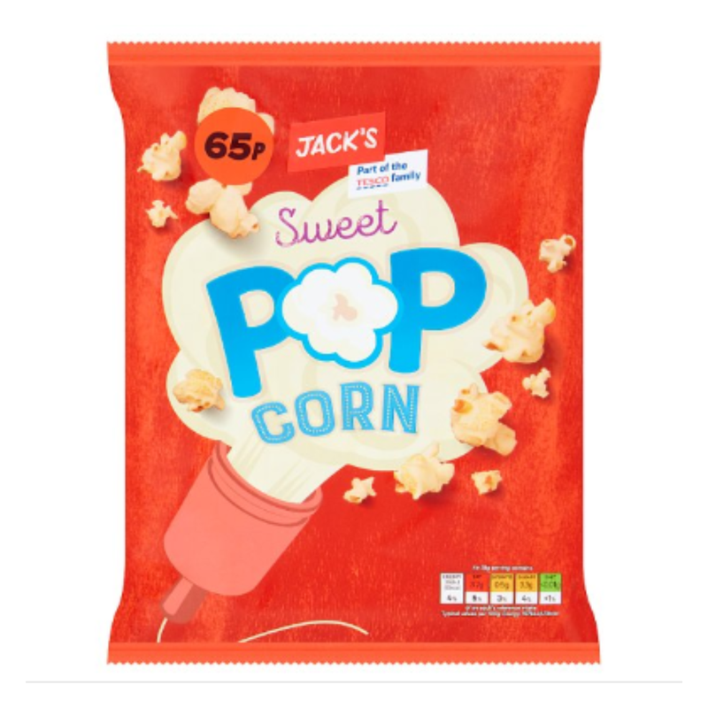 Jack's Sweet Popcorn 55g x Case of 16 - London Grocery
