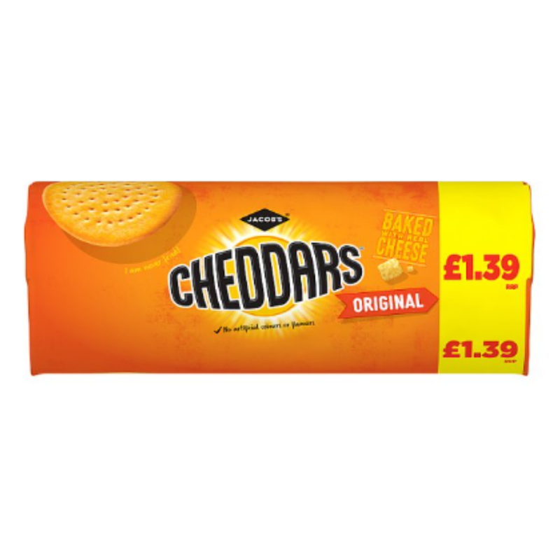 Jacob's Baked Cheddars Cheese Crackers 150g x Case of 12 - London Grocery