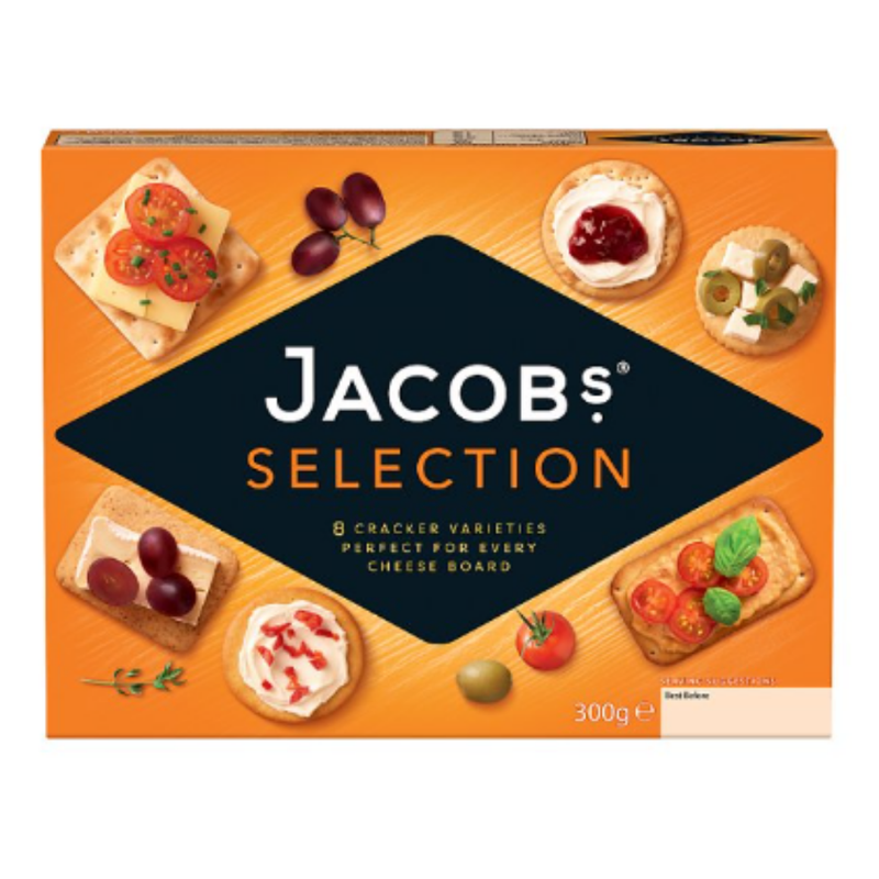 Jacob's Biscuits for Cheese Crackers Carton 300g x Case of 10 - London Grocery
