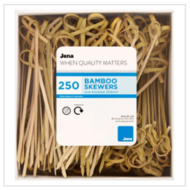Jena 250 Knotted Bamboo Skewers x Case of 20 - London Grocery