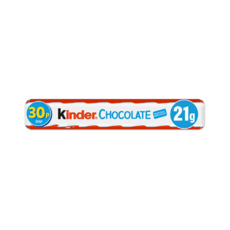 Kinder Medium Chocolate Single Bar 21g x Case of 36 - London Grocery