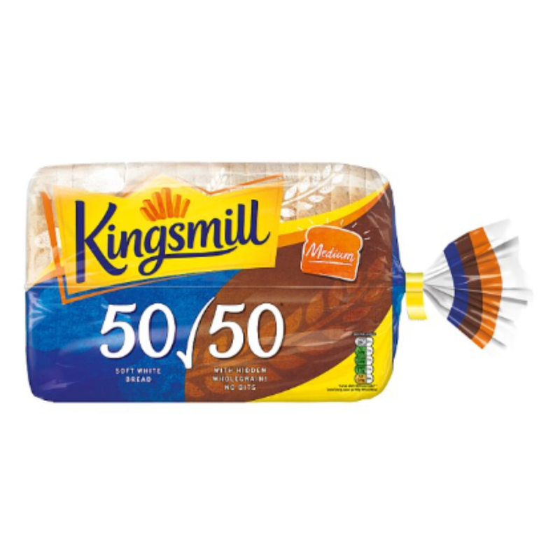 Kingsmill 50/50 Medium Bread 800g x Case of 10 - London Grocery