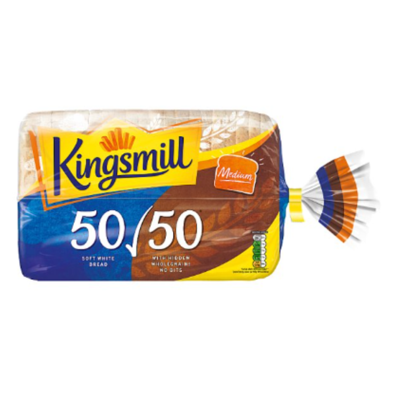 Kingsmill 50/50 Medium Bread 800g x Case of 1 - London Grocery