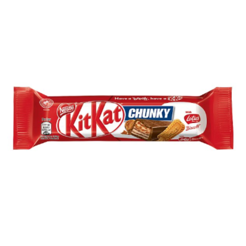 Kit Kat Chunky Lotus Biscoff Milk Chocolate Bar 42g x Case of 24 - London Grocery