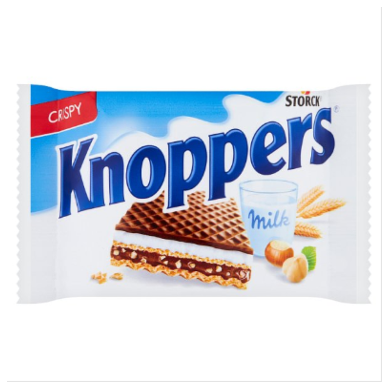 Knoppers Crispy Milk Hazelnut Wafers 25g x Case of 24 - London Grocery