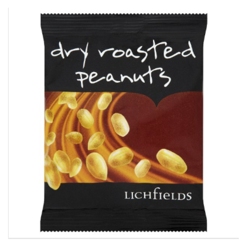 Lichfields Dry Roasted Peanuts 50g x Case of 24 - London Grocery