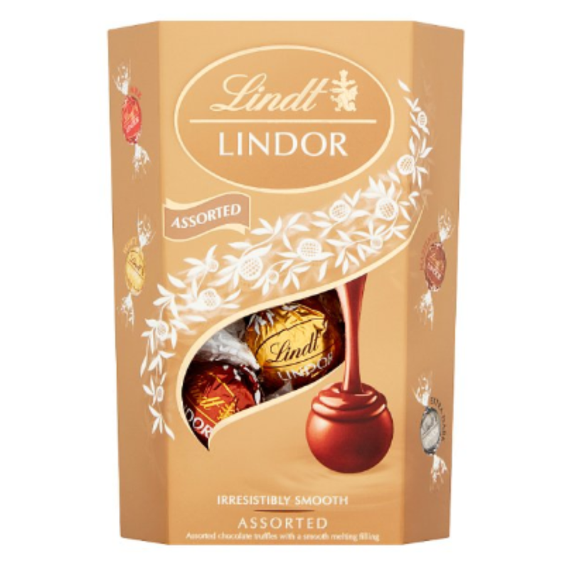 Lindt Lindor Assorted Chocolate Truffles Box 200g x Case of 8 - London Grocery