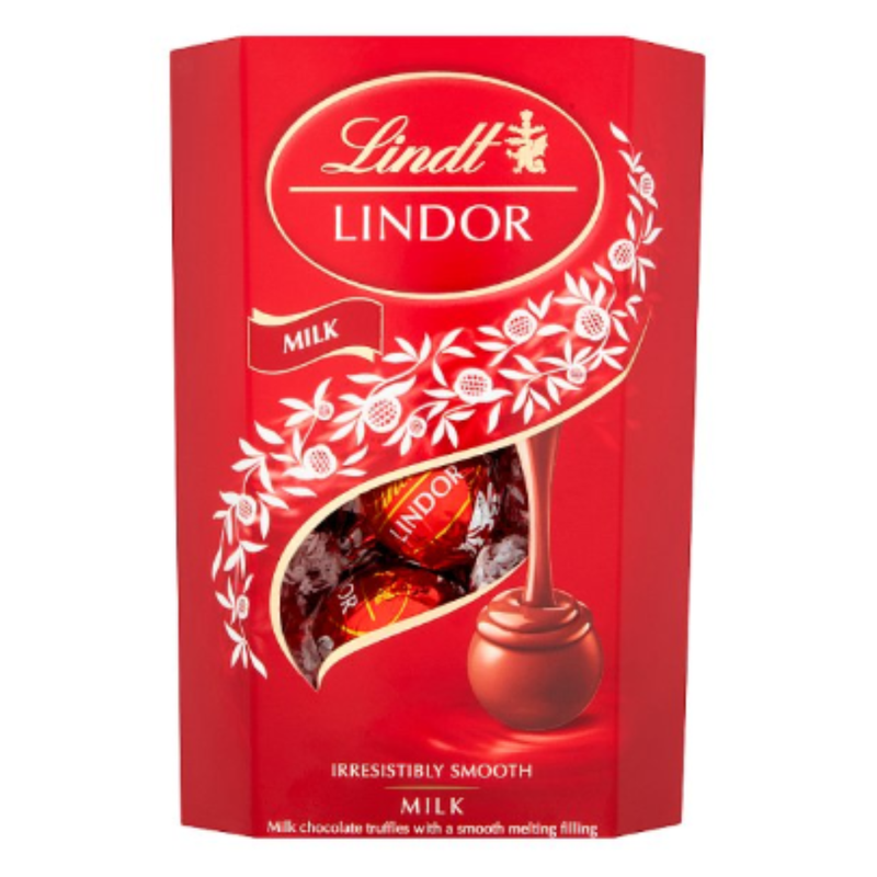 Lindt Lindor Milk Chocolate Truffles Box 200g x Case of 8 - London Grocery