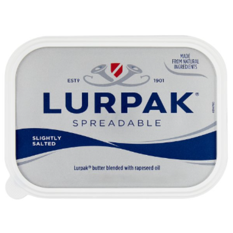 Lurpak Slightly Salted Spreadable Blend of Butter and Rapeseed Oil 1kg x 8 - London Grocery