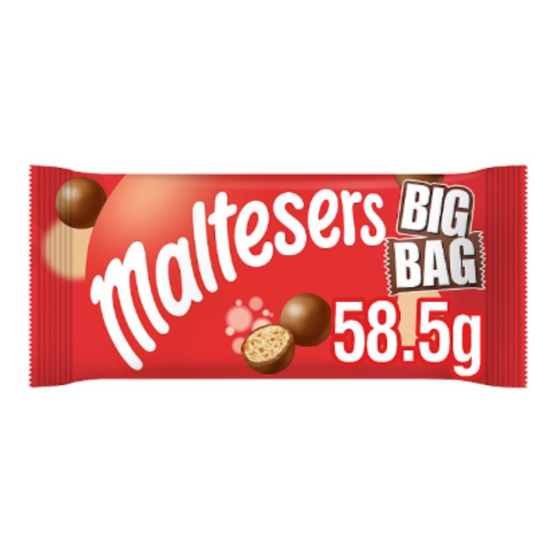 Maltesers Chocolate Big Bag 58.5g x Case of 25 - London Grocery
