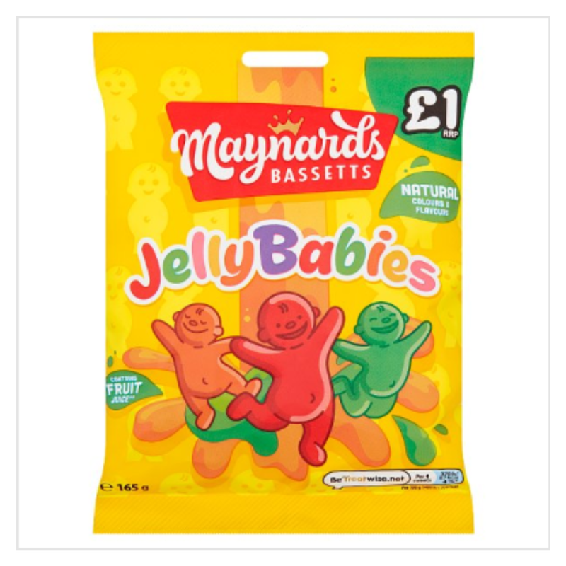 Maynards Bassetts Jelly Babies Sweets Bag 165g x Case of 12 - London Grocery