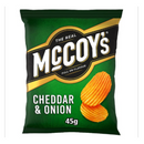 McCoy's­ Ridge Cut Cheddar & Onion Flavour Potato Crisps 45g x Case of 26 - London Grocery