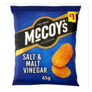 McCoy's Salt & Malt Vinegar Sharing Crisps 65g, x Case of 20 - London Grocery