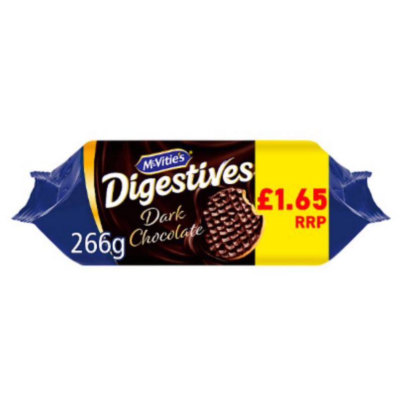 McVitie's Dark Chocolate Digestive Biscuits 266g x Case of 15 - London Grocery