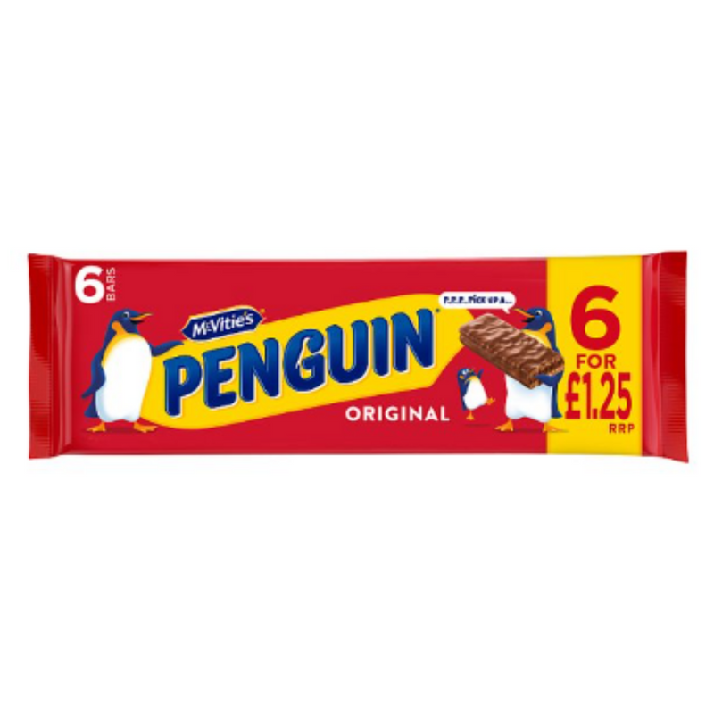 McVitie's Penguin Original 6 x 24.6 g (147.6g) x Case of 12 - London Grocery