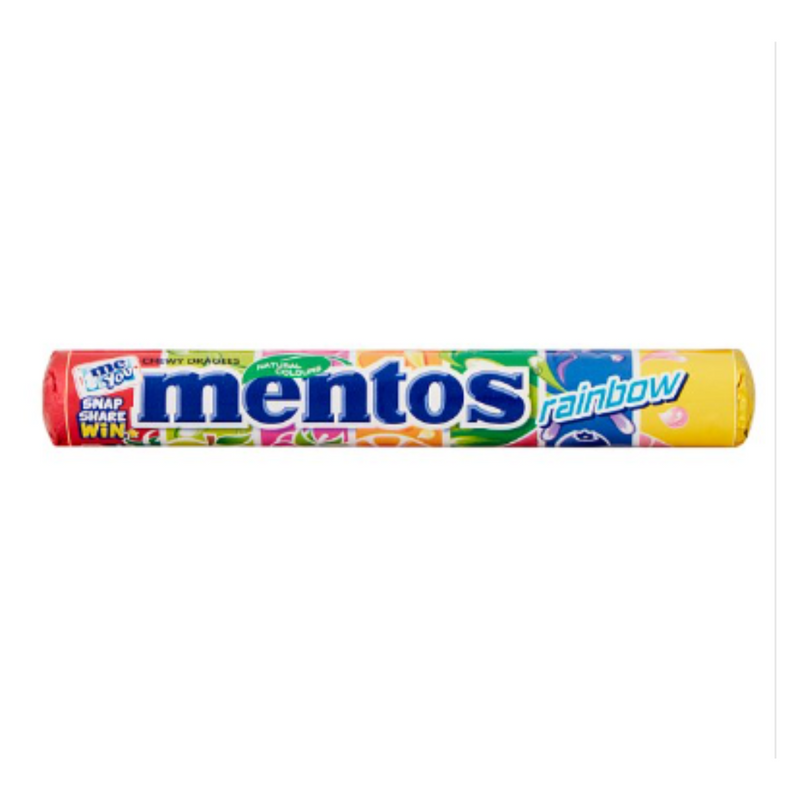 Mentos Rainbow Chewy Dragees 37.5g x Case of 40 - London Grocery