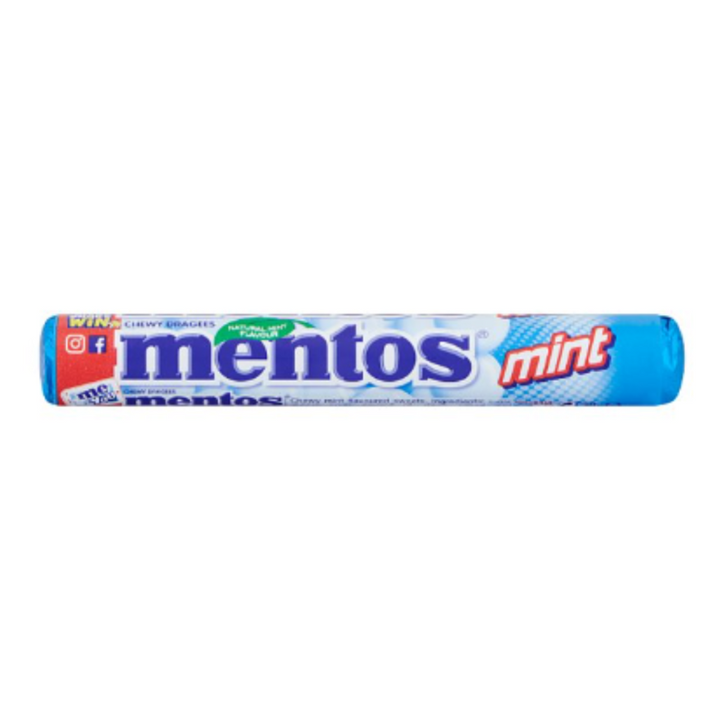 Mentos Mint Chewy Dragees 38g x Case of 40 - London Grocery