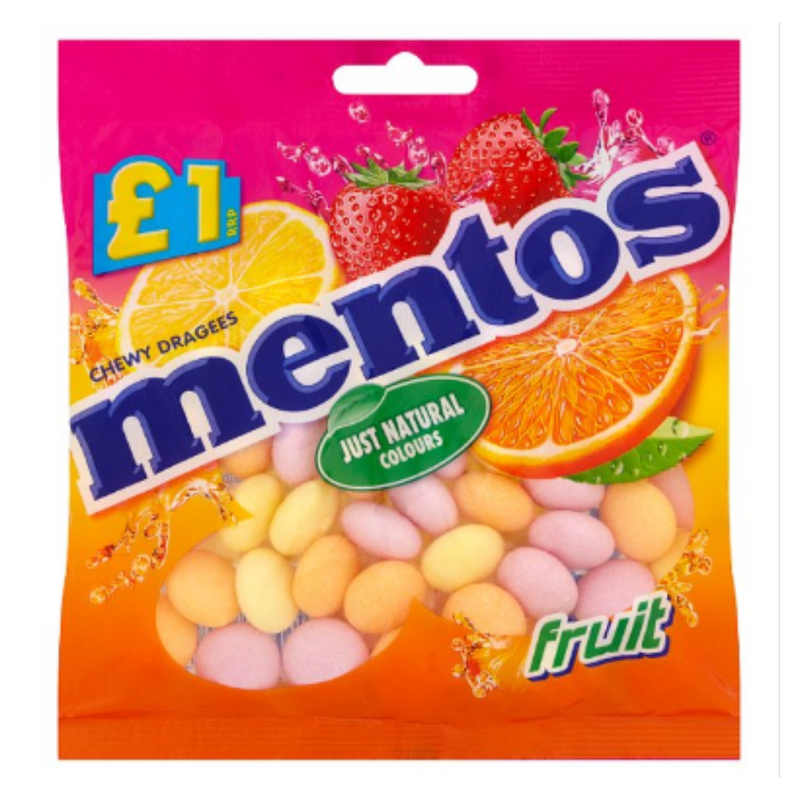 Mentos Fruit Bag 135g x Case of 12 - London Grocery