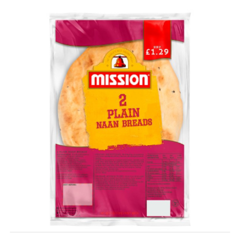 Mission 2 Plain Naan Breads x Case of 6 - London Grocery