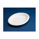 3380 NATURE PLATE OVAL LARGE 32x25CM BIODEG. WHITE 10x50(500) UKPLT=18 |Eco Friendly | Case of 1 - London Grocery