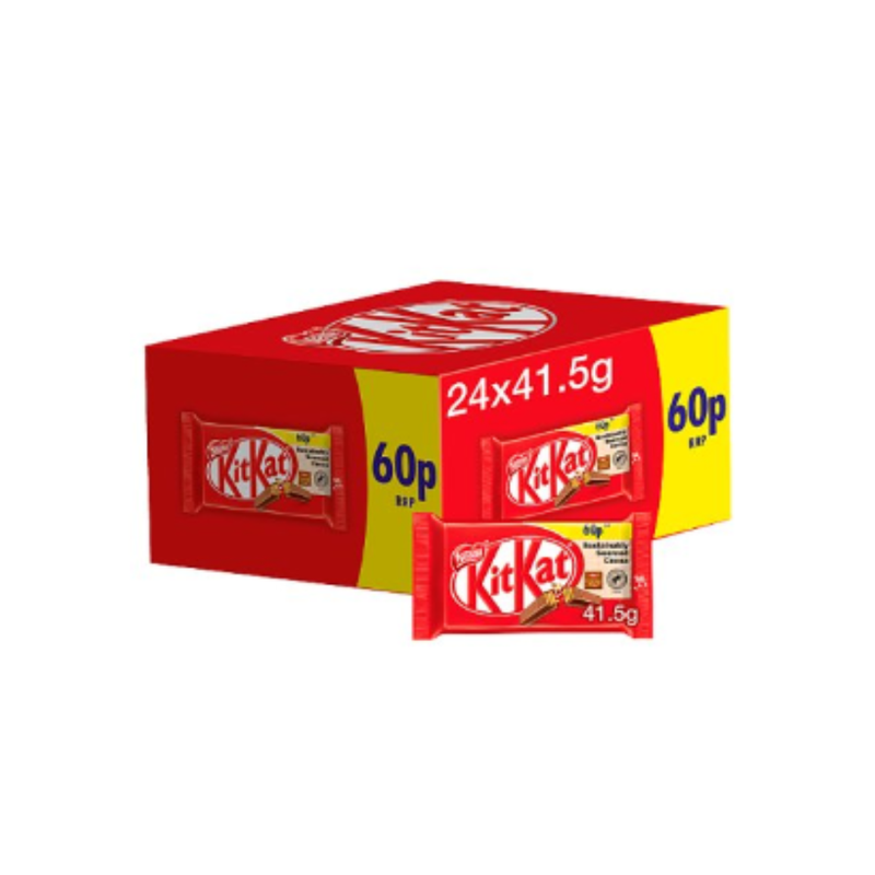 Kit Kat 4 Finger Milk Chocolate Bar 41.5g x Case of 24 - London Grocery