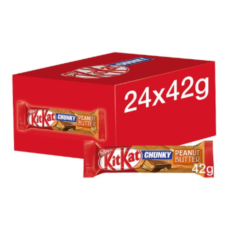 Kit Kat Chunky Peanut Butter Milk Chocolate Bar 42g x Case of 24 - London Grocery