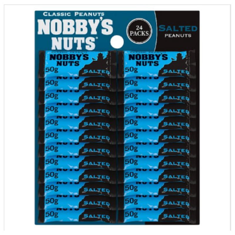 Nobby's Nuts Classic Salted Peanuts 24x50g x Case of 24 - London Grocery