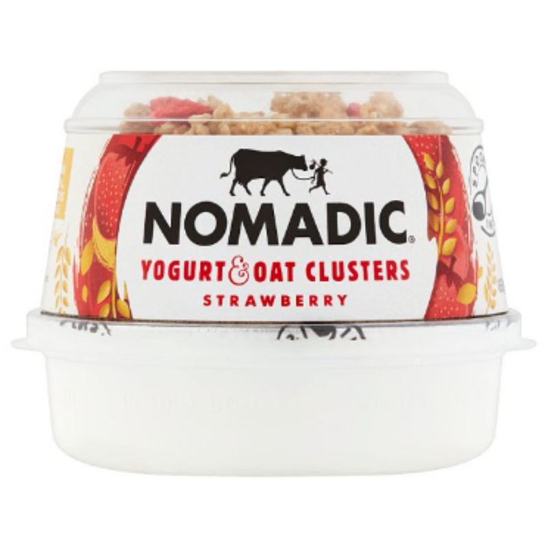 Nomadic Yogurt & Oat Clusters Strawberry 169g x 6 - London Grocery