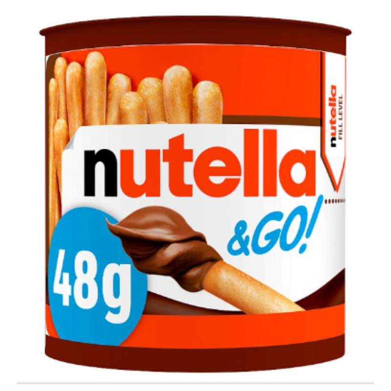 NUTELLA® & Go! Hazelnut Spread with Cocoa + Breadsticks 48g x Case of 12 - London Grocery